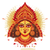 Durga Goddess Face Vinyl Car Decal Sticker – Waterproof & UV-Resistant 6.826666666666667"
