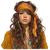 Beautiful Hippie Girl Vinyl Car Decal Sticker – Waterproof & UV-Resistant 3.4133333333333336"