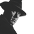 Noir Detective Portrait V7 Vinyl Car Decal Sticker – Waterproof & UV-Resistant 3.4133333333333336"