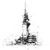Futuristic Tower Sketch Vinyl Car Decal Sticker – Waterproof & UV-Resistant 3.4133333333333336"