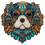 Jeweled Spaniel Pin Vinyl Car Decal Sticker – Waterproof & UV-Resistant 3.4133333333333336"