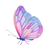 Watercolor Butterfly Profile Vinyl Car Decal Sticker – Waterproof & UV-Resistant 6.826666666666667"