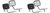 2x Kentrol Outback Mirror Set | Black Stainless Steel | Manual Adjustment | 2 Mirror Heads