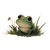 Cute Frog Illustration V3 Vinyl Car Decal Sticker – Waterproof & UV-Resistant 3.4133333333333336"