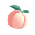 Stylized Peach Icon Vinyl Car Decal Sticker – Waterproof & UV-Resistant 6.826666666666667"