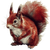 Red Squirrel Drawing Vinyl Car Decal Sticker – Waterproof & UV-Resistant 3.4133333333333336"