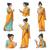Indian Receptionist Poses Vinyl Car Decal Sticker – Waterproof & UV-Resistant 3.4133333333333336"