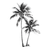 Sketch Of Palm Trees Vinyl Car Decal Sticker – Waterproof & UV-Resistant 3.4133333333333336"