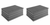 2x Precut Gray Foam | Compatible with Go Rhino XG252010 | Easy Installation