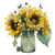Sunflowers In Jar Vinyl Car Decal Sticker – Waterproof & UV-Resistant 3.4133333333333336"