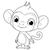 Kawaii Baby Monkey V2 Vinyl Car Decal Sticker – Waterproof & UV-Resistant 6.826666666666667"