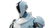 White Plastic Robot Vinyl Car Decal Sticker – Waterproof & UV-Resistant 5.4