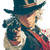 Anime Cowboy Gunslinger Vinyl Car Decal Sticker – Waterproof & UV-Resistant 3.4133333333333336"