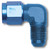 2x High Performance 90 Degree -4 AN Male To Female Adapter Fitting | Lightweight Aluminum, Anodized Blue