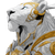 Armored White Lion Vinyl Car Decal Sticker – Waterproof & UV-Resistant 3.4133333333333336"