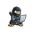 Penguin Ninja Sticker Vinyl Car Decal Sticker – Waterproof & UV-Resistant 6.826666666666667"