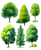 Green Trees Clipart Vinyl Car Decal Sticker – Waterproof & UV-Resistant 4.0"
