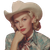 Cowboy Woman Portrait V2 Vinyl Car Decal Sticker – Waterproof & UV-Resistant 3.4133333333333336"