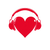Heart With Headphones Vinyl Car Decal Sticker – Waterproof & UV-Resistant 3.4133333333333336"