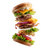 Floating Layered Hamburger Vinyl Car Decal Sticker – Waterproof & UV-Resistant 6.826666666666667"