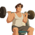 Cartoon Weightlifter V3 Vinyl Car Decal Sticker – Waterproof & UV-Resistant 3.4133333333333336"