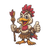 Hungry Happy Chicken Vinyl Car Decal Sticker – Waterproof & UV-Resistant 6.826666666666667"