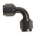 SpeedFX -10AN Black Aluminum 90 Degree Coupler Fitting | Full Swivel | Lightweight | Leak Proof | Made in U.S.A