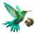 Lime-Green Hummingbird Vinyl Car Decal Sticker – Waterproof & UV-Resistant 3.4133333333333336"