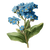 Vintage Forget-Me-Nots Vinyl Car Decal Sticker – Waterproof & UV-Resistant 3.4133333333333336"