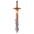 Flaming Iceberg Sword Vinyl Car Decal Sticker – Waterproof & UV-Resistant 3.4133333333333336"