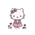 Gothic Hello Kitty V2 Vinyl Car Decal Sticker – Waterproof & UV-Resistant 6.826666666666667"