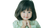 Cheerful Girl Portrait V2 Vinyl Car Decal Sticker – Waterproof & UV-Resistant 2.72"
