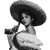 Latina Charro Portrait Vinyl Car Decal Sticker – Waterproof & UV-Resistant 3.4133333333333336"