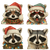 Festive Raccoon Quartet Vinyl Car Decal Sticker – Waterproof & UV-Resistant 6.826666666666667"