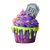 Spooky Cupcake Illustration V3 Vinyl Car Decal Sticker – Waterproof & UV-Resistant 3.4133333333333336"