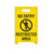 4x Top Tape Restricted Area Sign | A-Frame Stand, Black/Yellow, Double-Sided | Durable Lightweight Plastic