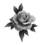 Rose Tattoo Flash Vinyl Car Decal Sticker – Waterproof & UV-Resistant 3.4133333333333336"
