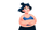 Overweight Woman Explaining Vinyl Car Decal Sticker – Waterproof & UV-Resistant 2.72"