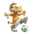 Cartoon Animal Footballer Vinyl Car Decal Sticker – Waterproof & UV-Resistant 3.4133333333333336"