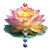 Lotus Flower Chakras Vinyl Car Decal Sticker – Waterproof & UV-Resistant 3.4133333333333336"