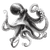 Swimming Octopus V2 Vinyl Car Decal Sticker – Waterproof & UV-Resistant 3.4133333333333336"