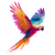 Neon Parrot Flying Vinyl Car Decal Sticker – Waterproof & UV-Resistant 3.4133333333333336"