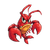 Angry Cartoon Crawfish Vinyl Car Decal Sticker – Waterproof & UV-Resistant 3.4133333333333336"