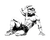 Flexing Stormtrooper Bodybuilder Vinyl Car Decal Sticker – Waterproof & UV-Resistant 3.2"
