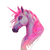 Glowing Pink Unicorn V2 Vinyl Car Decal Sticker – Waterproof & UV-Resistant 3.4133333333333336"