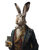 Dignified Hare Nobleman Vinyl Car Decal Sticker – Waterproof & UV-Resistant 8.32"