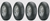4x Superior ST205 x 75D15 Trailer Tire | Non-Directional Tread Design | Bias Ply | Limited Warranty
