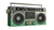 Futuristic Boombox Vinyl Car Decal Sticker – Waterproof & UV-Resistant 2.72"