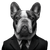 French Bulldog Stockbroker Vinyl Car Decal Sticker – Waterproof & UV-Resistant 3.4133333333333336"
