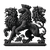 Interlocking Tesselated Lions Vinyl Car Decal Sticker – Waterproof & UV-Resistant 3.4133333333333336"